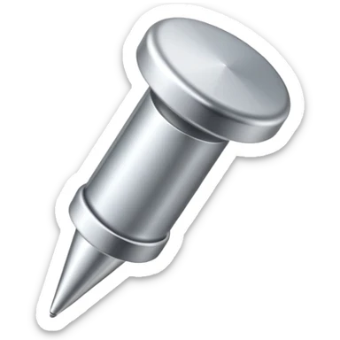 silver push pin sticker