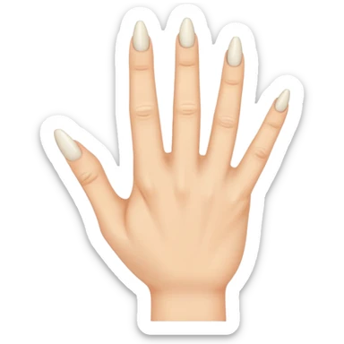 a hand but the middle finger and ring finger is twisted sticker