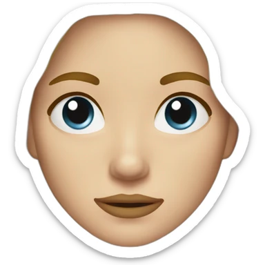 Waking up tired, Leary eyed, female with beach, waves, mid length, dirty blonde hair sticker