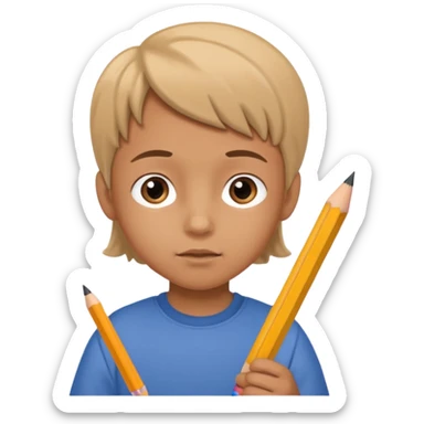 Ders çalışan çocuk sticker