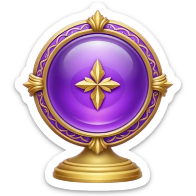 mystical object purple and gold sticker