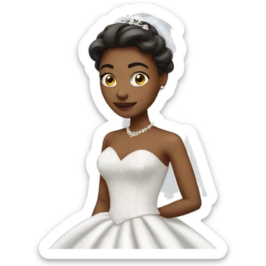 Bride in big ballgown sticker