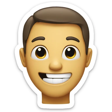 a face laughing while being jelous sticker