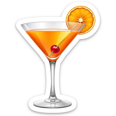 Orange cosmopolitan sticker