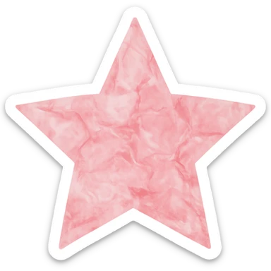 star with a pink marble texture sticker