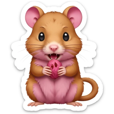 a Rabid Gerbil begging for food sticker