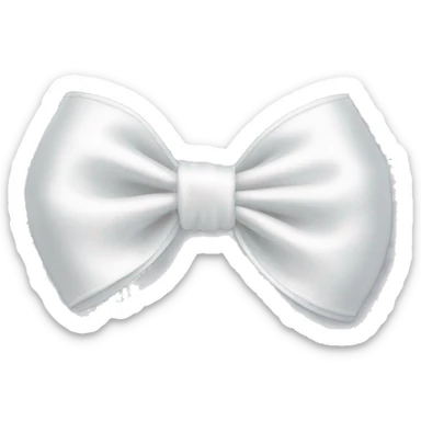 white satin bow sticker