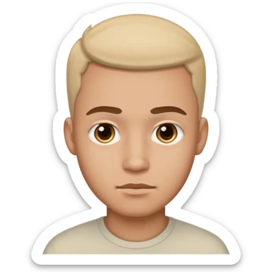 racially ambiguous male face sticker