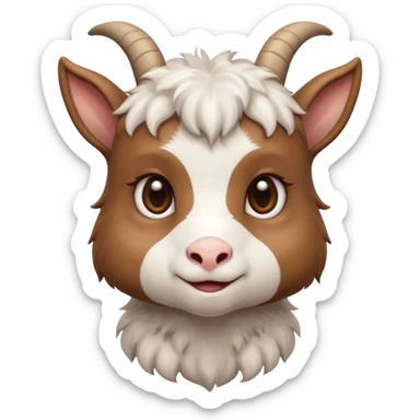 baby goat haft body sticker