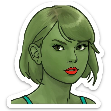 Bald Taylor swift sticker
