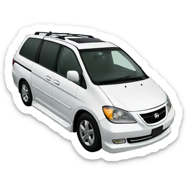 A 2006 Japanese domestic import white Honda odyssey  sticker