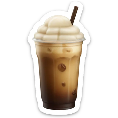 Starbuck ice coffee with ice cubes sticker