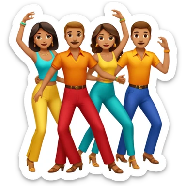 salsa women & men dance  sticker