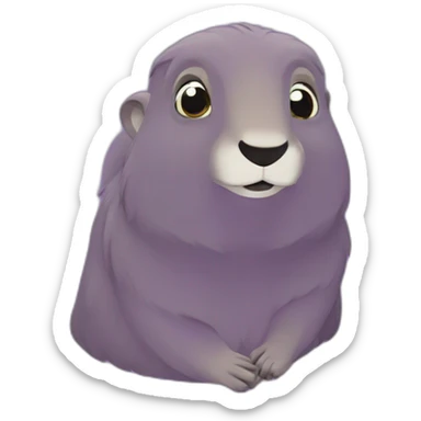 purple marmot sticker