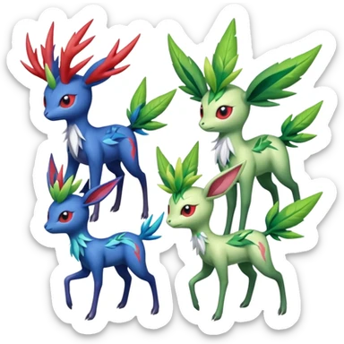 Xerneas-Celebi-Shaymin-Virizion-fusion  sticker