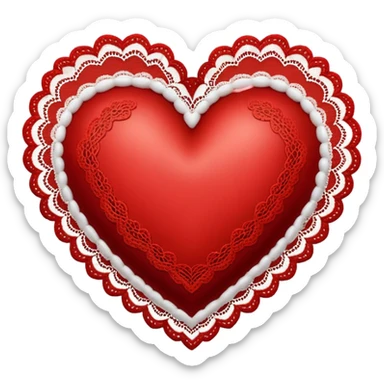 Heart with lace trim  sticker