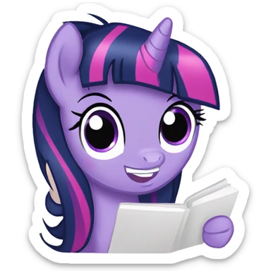 twilight sparkle texting  sticker