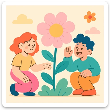 aesthetic pastel flower, soft dreamy style sticker