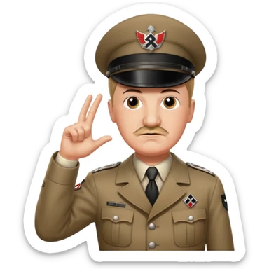Make Hitler do the Nazi arm pose sticker
