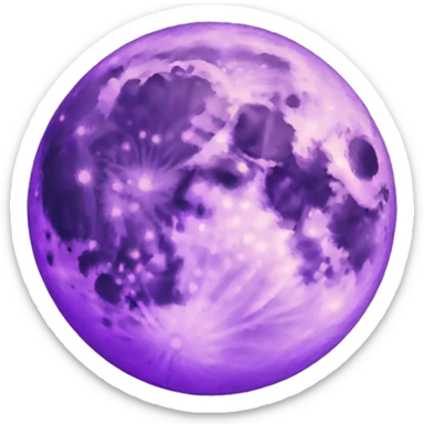 Purple Full Moon sticker