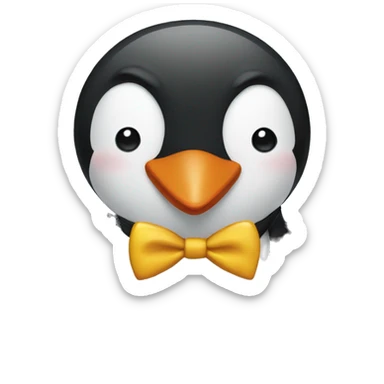 A penguin wearing a tuxedo  sticker