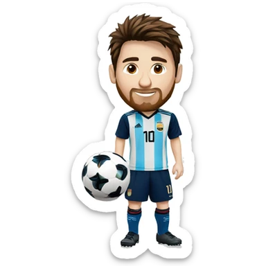 lionel messi with world cup sticker