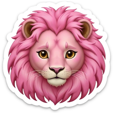 Beautiful pink female lion sticker