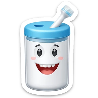 Dental floss in a container   sticker