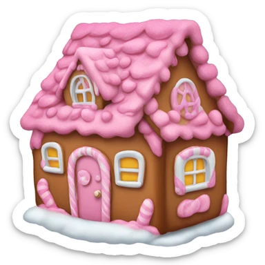 Pink gingerbread house  sticker