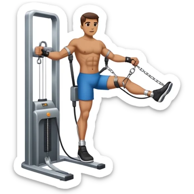 standing cable-machine-leg-raise with ankle-cuffs sticker