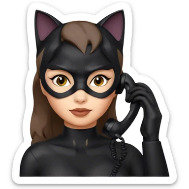 PrettyCatwoman on the phone sticker
