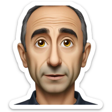 Eric Zemmour qui se met le doigt dans le nez sticker