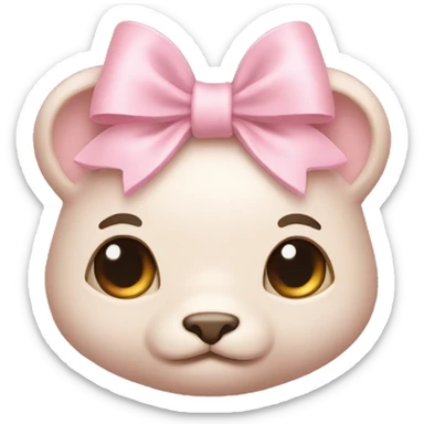 Light pink rapana with bow sticker