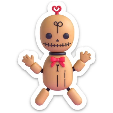 voodoo doll sticker