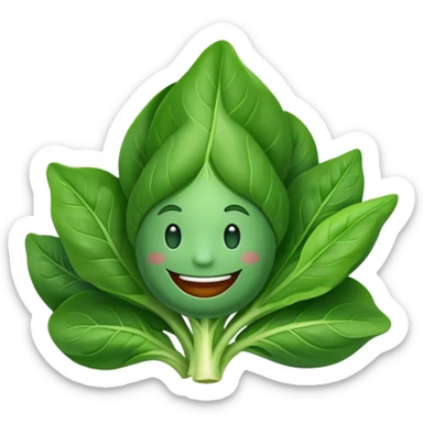 Smiling spinach sticker