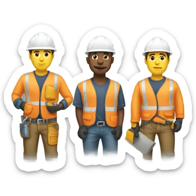 Construction workers not working  sticker