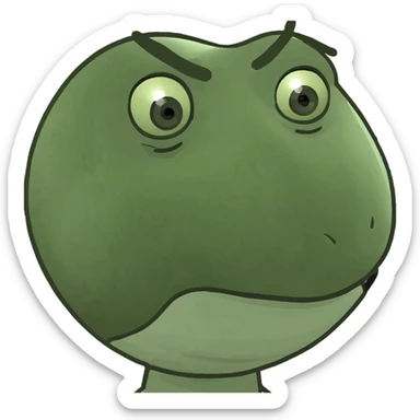 White guy hazel eyes brown hair I don’t know expression  sticker