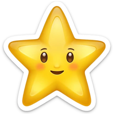 Boule jaune etoile sticker