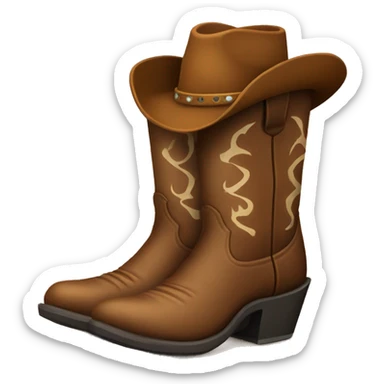 Cowboy boot sticker