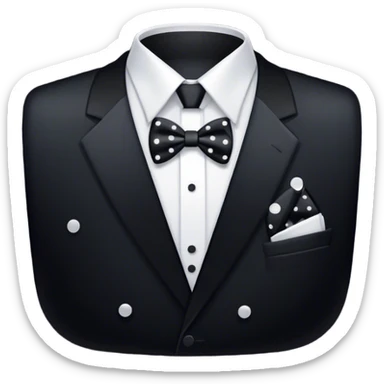 Spotty black tie sticker