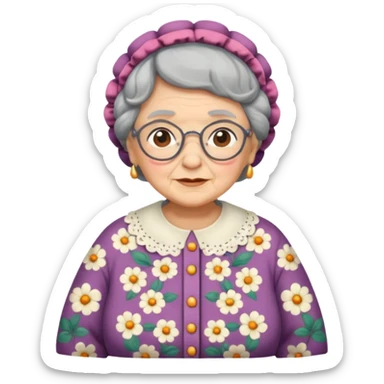 Granny clothes sticker