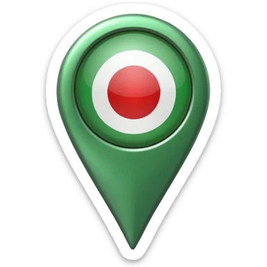location pin Italy milan green sticker