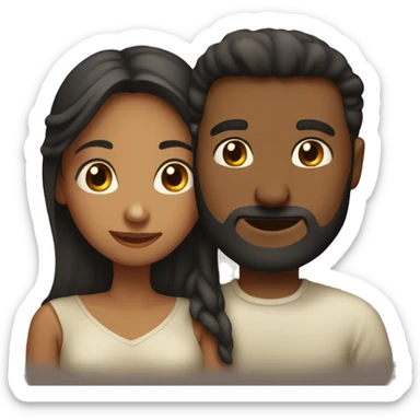 Woman and his husband love  sticker