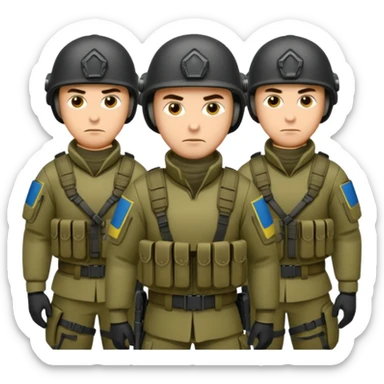 Ukrainian intelligance agency warrior men company group team sticker