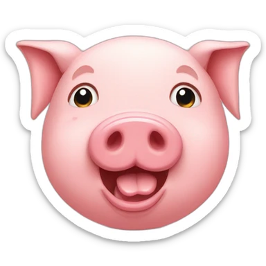 pig crying sticker