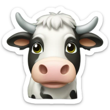 « vache avec des tâches vertes sur tout le corps » sticker
