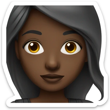 selfie of dark-skinned girl sticker