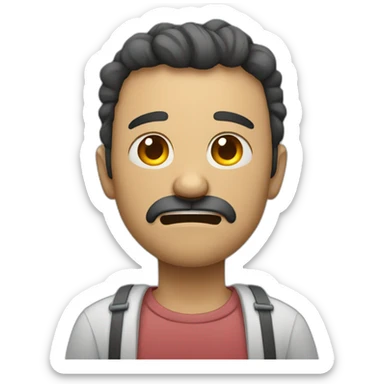 hombre con dolor de barriga sticker