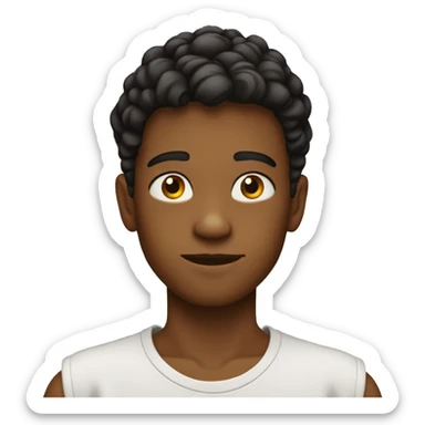 a 13year old boy, slim, tenned sticker