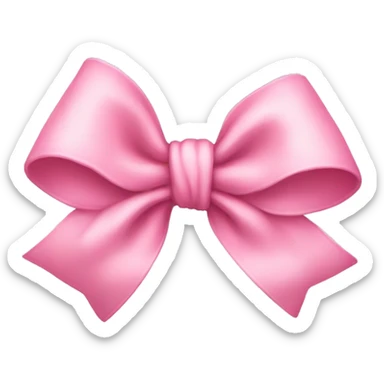 Baby pink bow sticker
